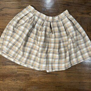 Women's Tan and Cream Skirt